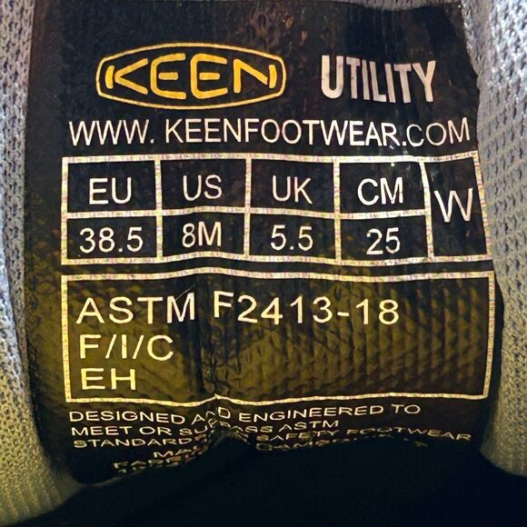 Keen Utility Footwear Vista Energy Hydrangea Konnect Fit Black Shoes Women's 8 M - Picture 10 of 11